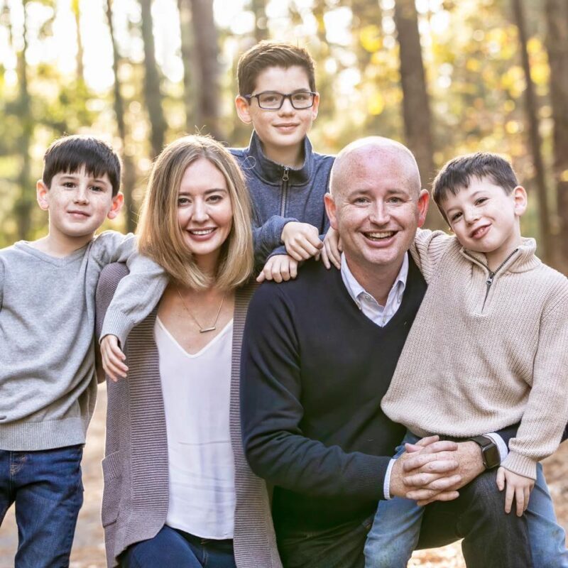 mike-mullin-family-image1 Mullin with his wife, Rebecca, and their three children.